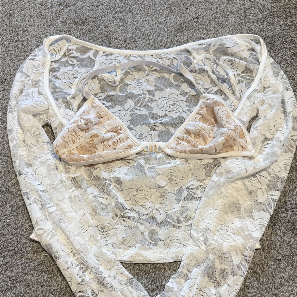 Lacy Two piece going out top